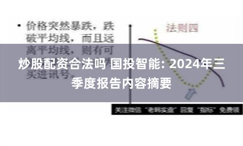 炒股配资合法吗 国投智能: 2024年三季度报告内容摘要